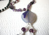 Vintage Onyx Quartz Amethyst Necklace 82120