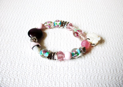 Vintage Glass Beads Mother Of Pearl Bracelet 82120