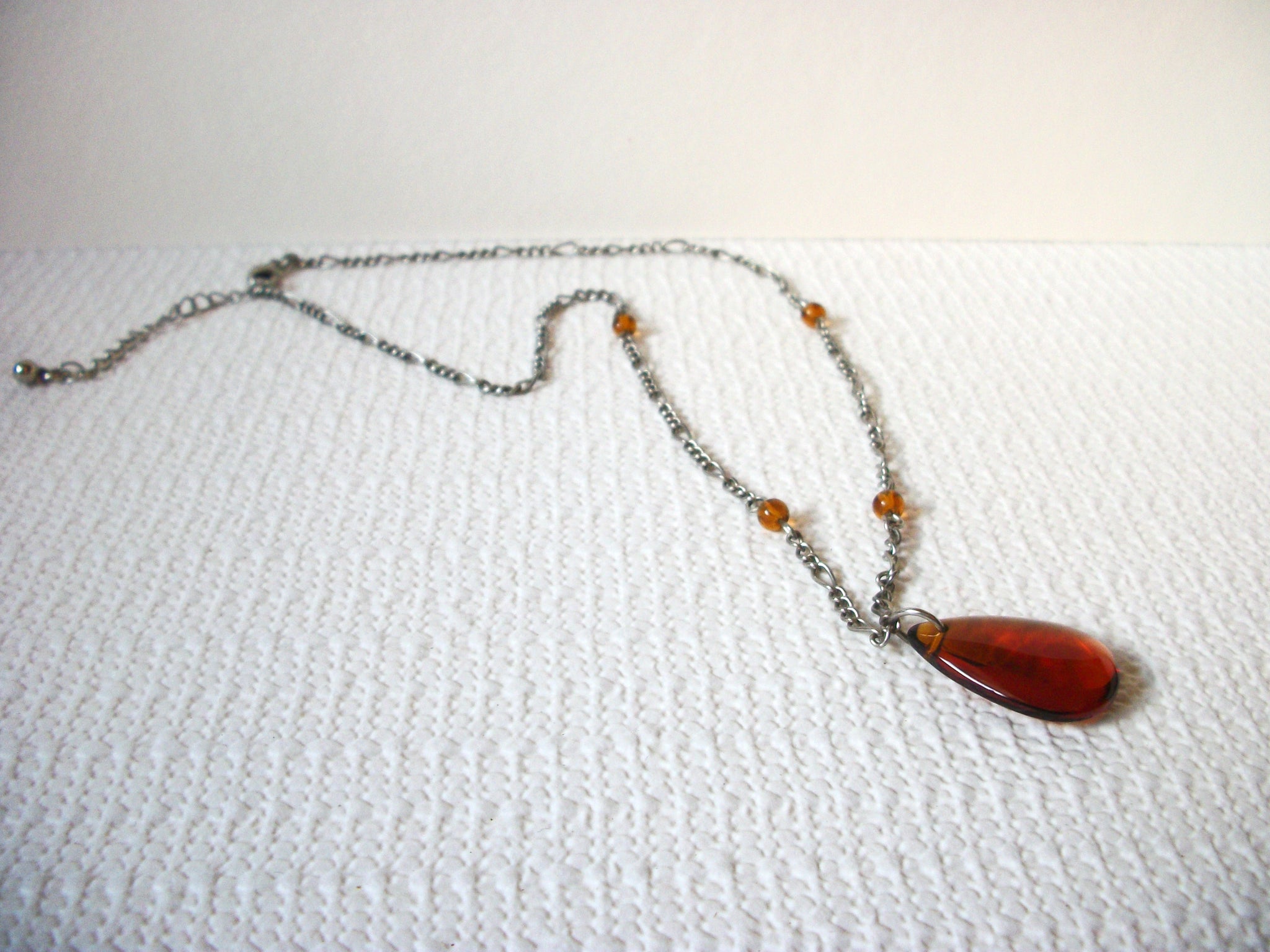 Vintage Amber Glass Necklace 82220