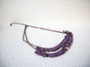 Vintage Copper Toned Purple Necklace 82220