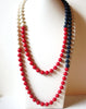 Retro Blue White Red Necklace 82120