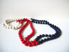 Retro Blue White Red Necklace 82120