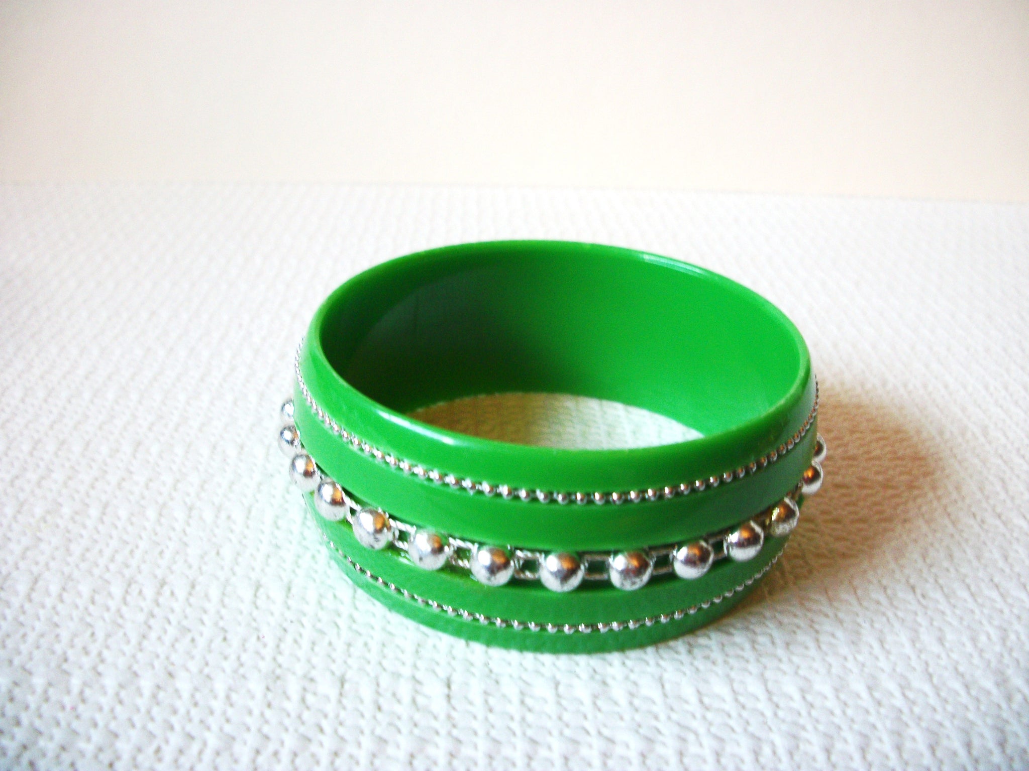 Vintage Green Bangle Bracelet 82220