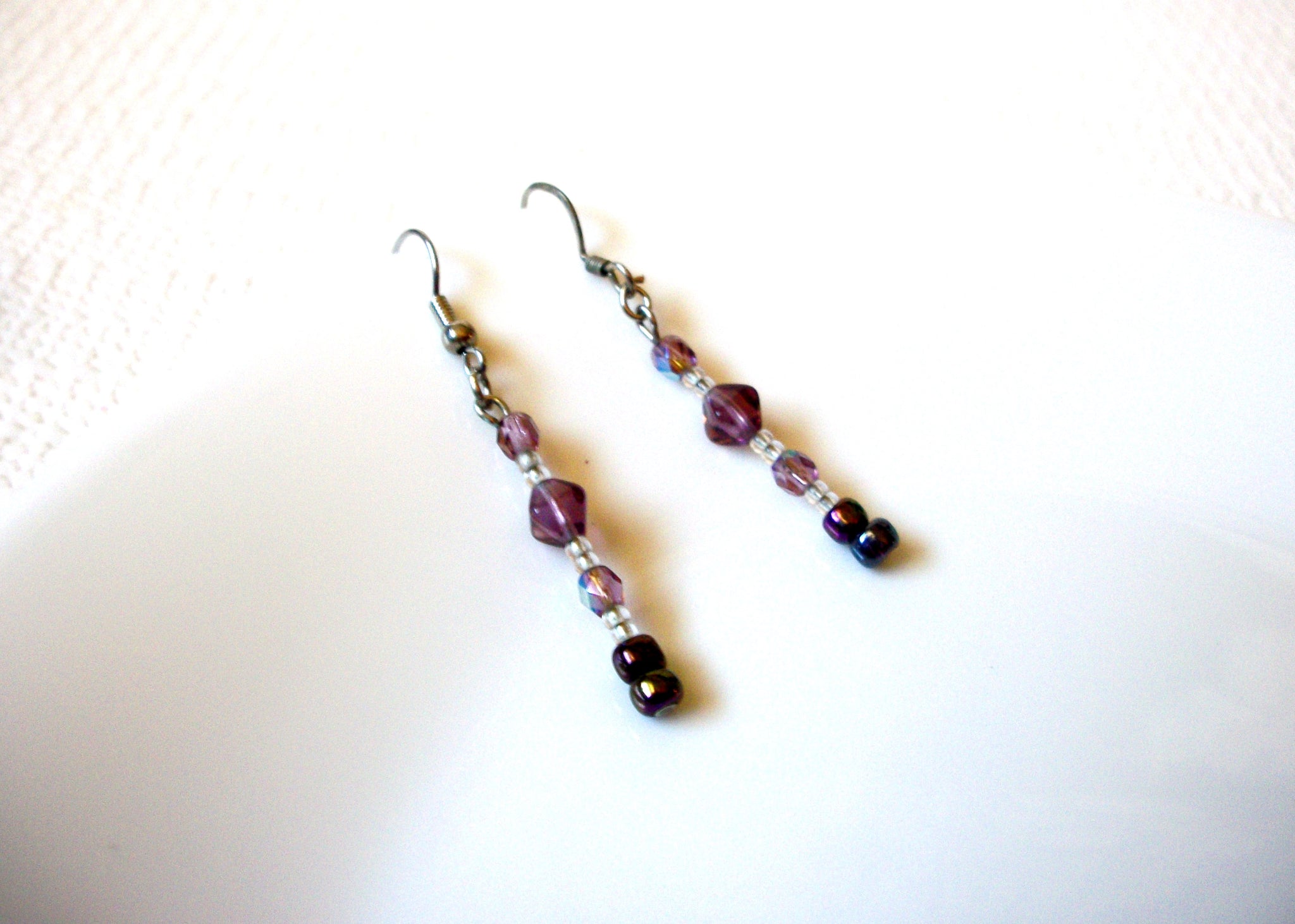 Purple Glass Earrings 82320