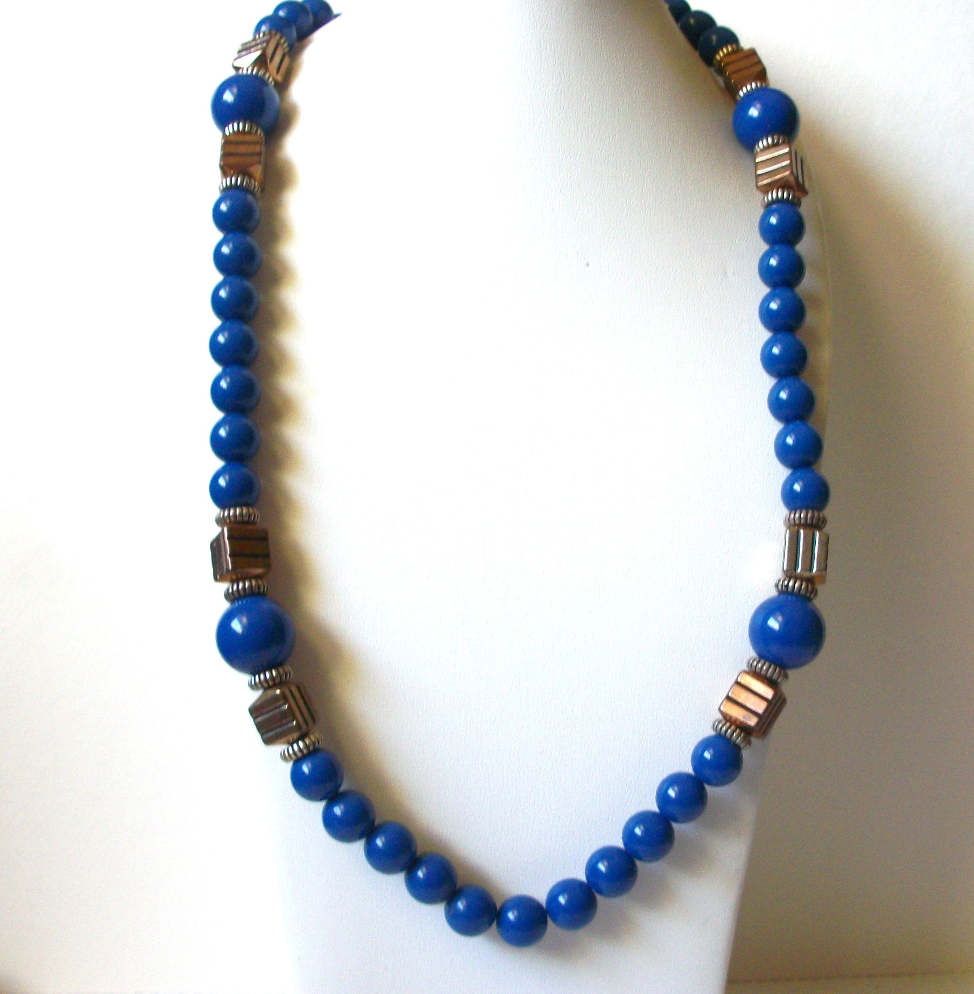 ME Blue Acrylic Beads Necklace 82320