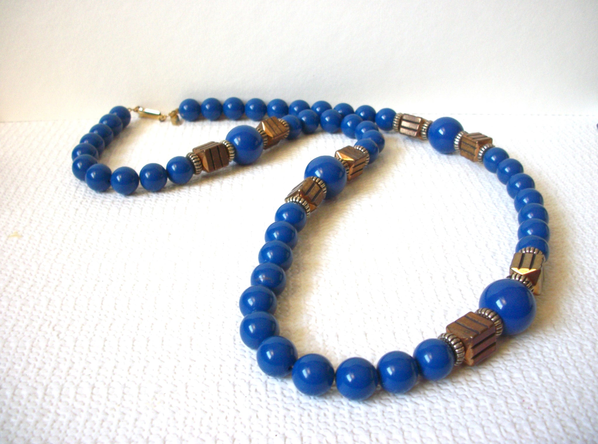 ME Blue Acrylic Beads Necklace 82320