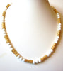 Retro Gold White Necklace 82320