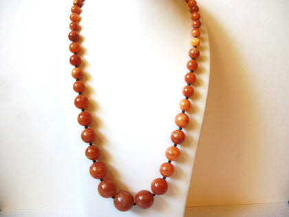 Vintage Amber Lucite Necklace 82520