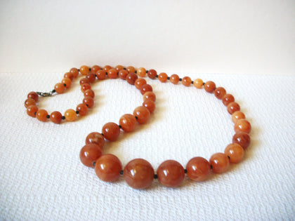 Vintage Amber Lucite Necklace 82520