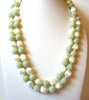 Vintage Pale Green Sugar Beads Necklace 82520