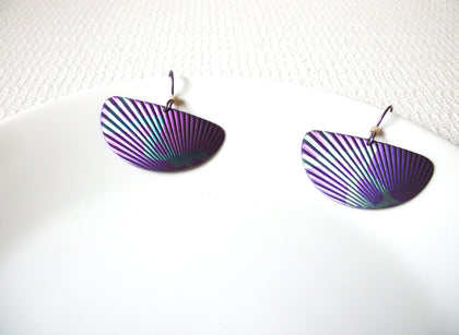 Retro Violet Blue Metal Earrings 82520