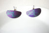 Retro Violet Blue Metal Earrings 82520