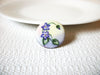 Vintage Flower Porcelain Brooch Pin 82620