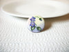 Vintage Flower Porcelain Brooch Pin 82620