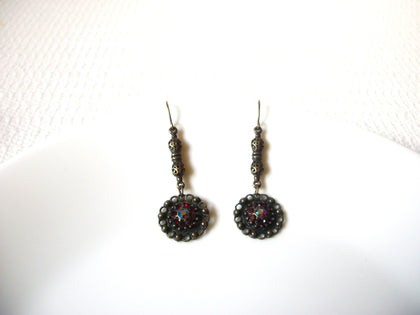 Victorian Red Rhinestone Earrings 82620