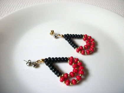 Vintage Wood Dangle Earrings 82620