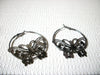 Large Vintage Butterfly Hoop Earrings 82620