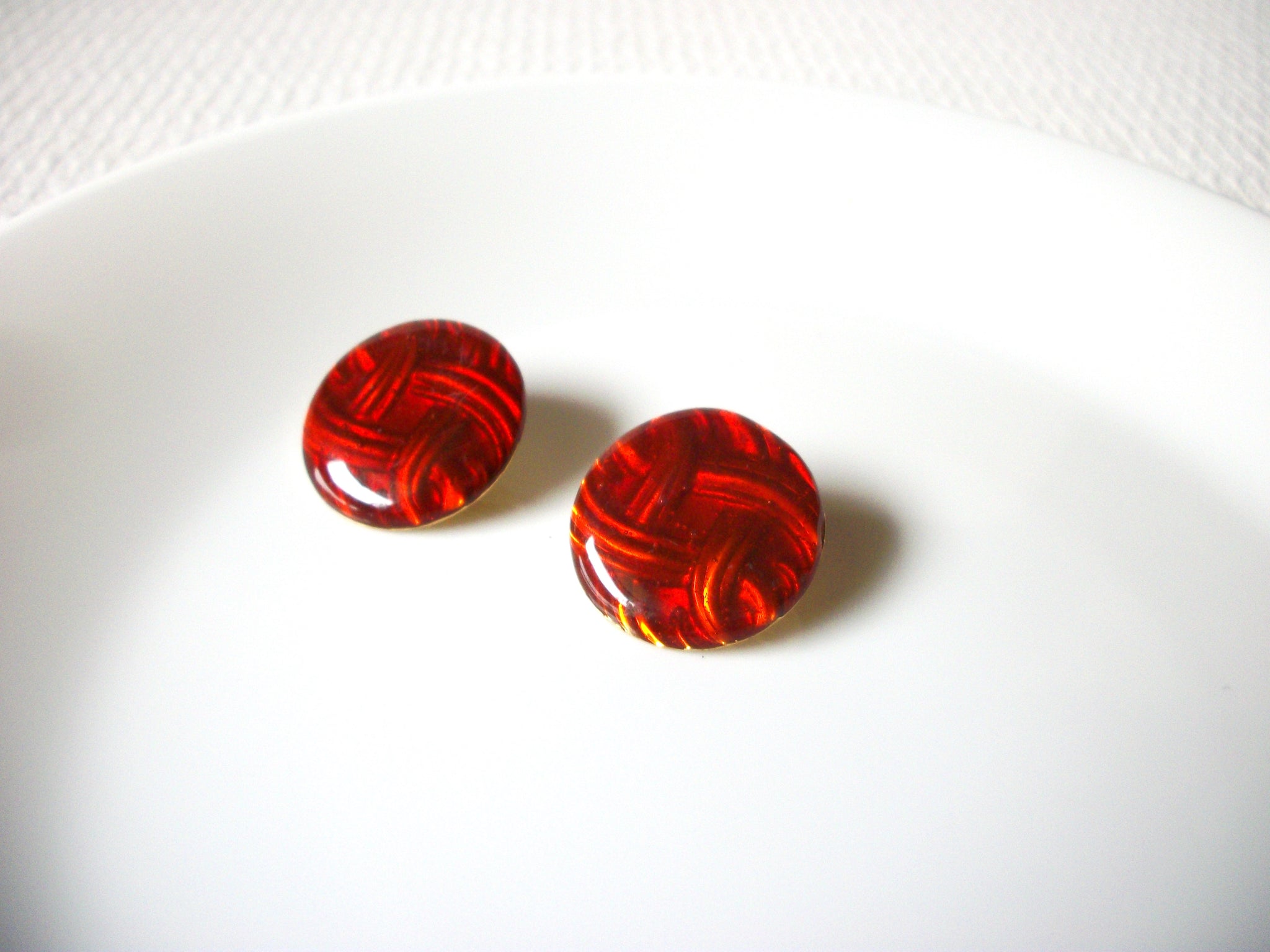 Retro Red Earrings 82620