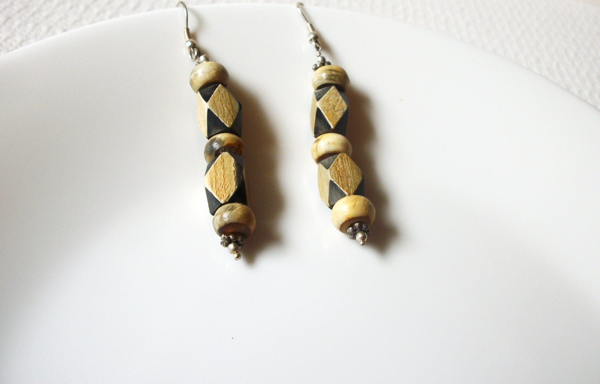 African Wood Earrings 82620