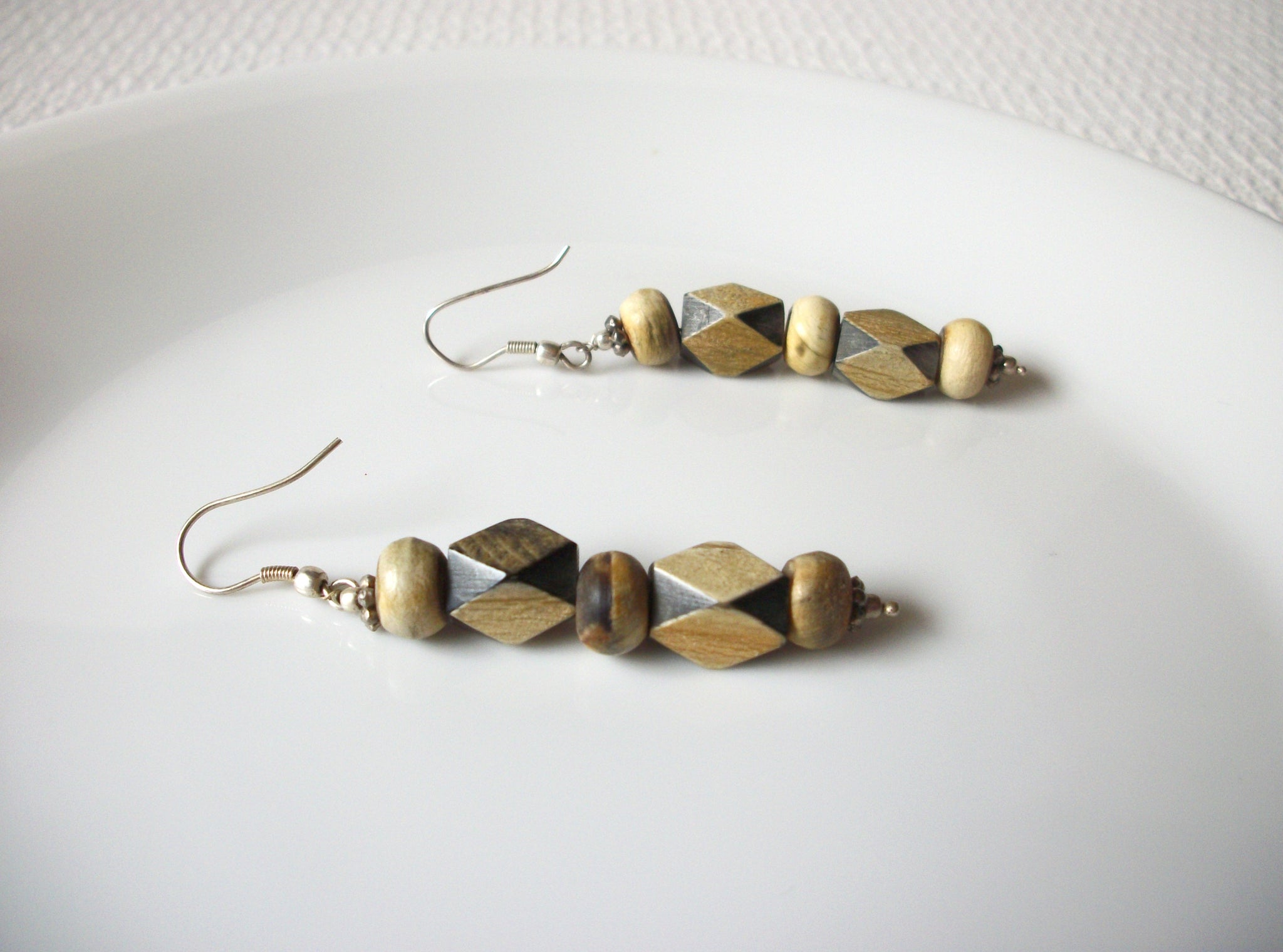 African Wood Earrings 82620