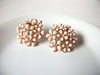 Vintage Pale Pink Floral Cluster Earrings 82620