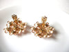 Vintage Pale Pink Floral Cluster Earrings 82620