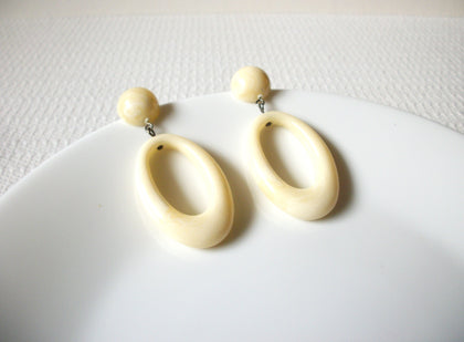 Retro Cream Hoop Earrings 82620