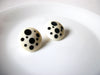 Retro Cream Black Earrings 82620