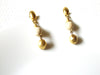 Vintage Cream Gold Earrings 82620