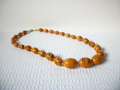 Retro Ocre Black Necklace 82720