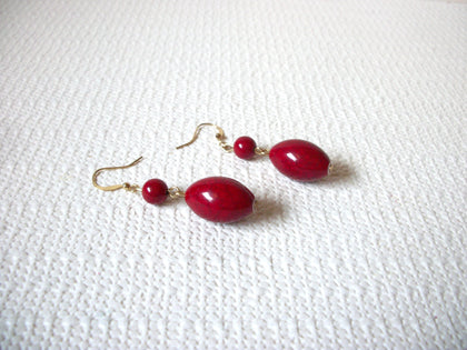 Retro Red Dangle Earrings 82620