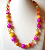 Retro Yellow Pink Orange Necklace 82720