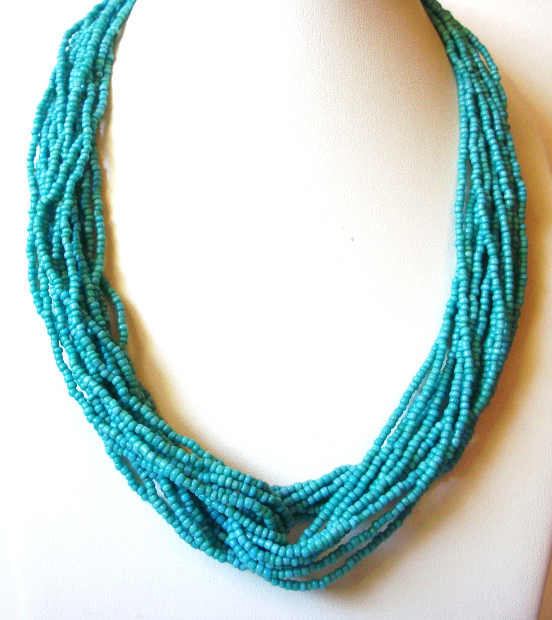 Turquoise Glass Necklace 82720