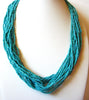 Turquoise Glass Necklace 82720