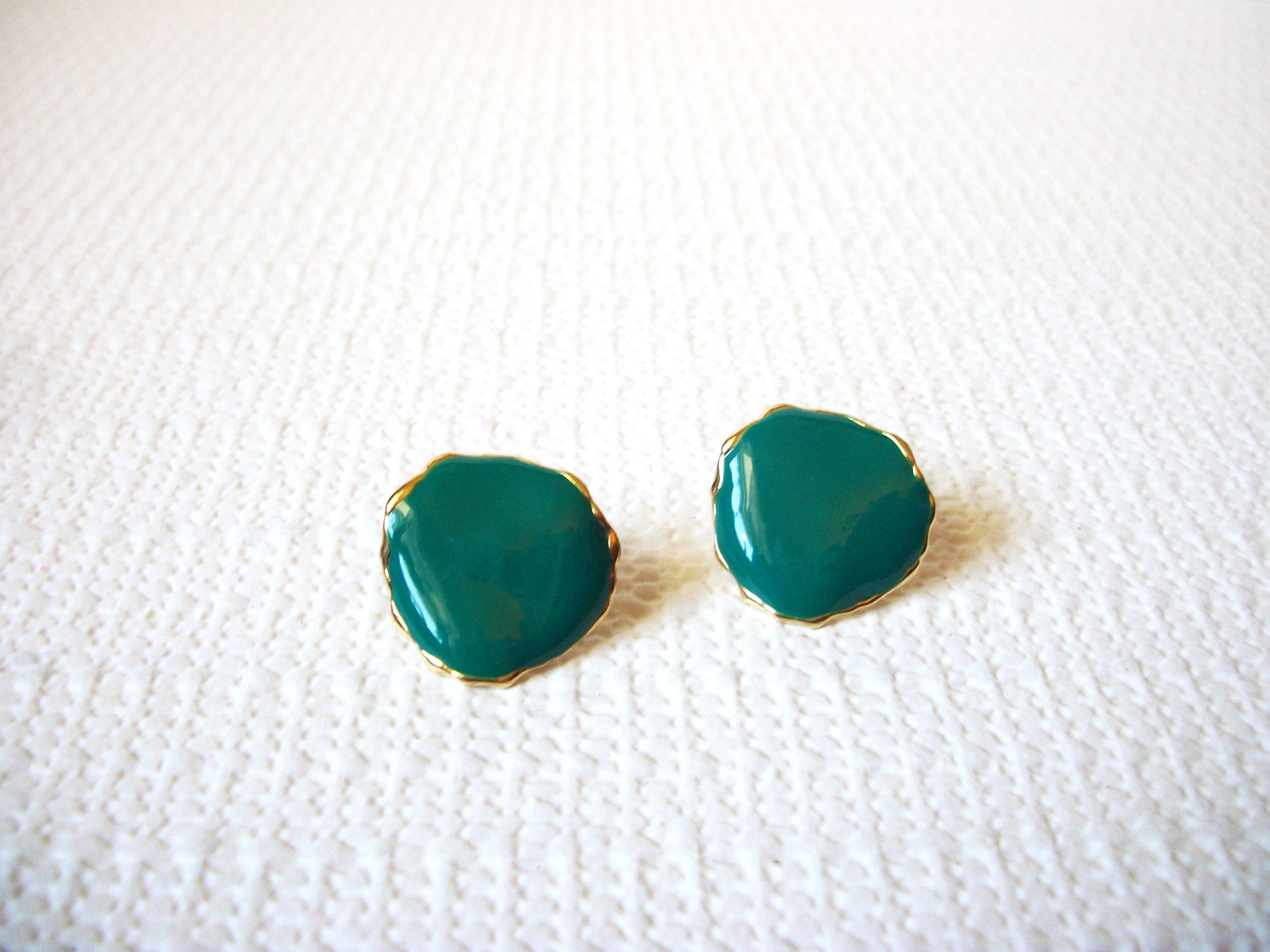 Retro Teal Green Earrings 82820