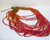 Vintage Southwester Glass Beads Necklace 82820