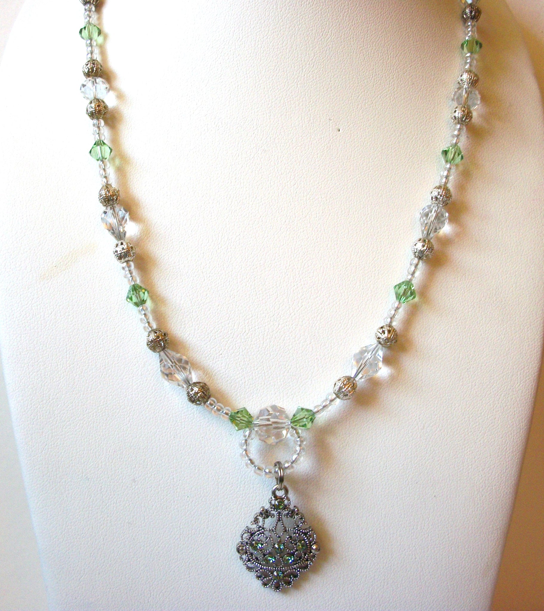 Vintage Glass Rhinestone Necklace 82820