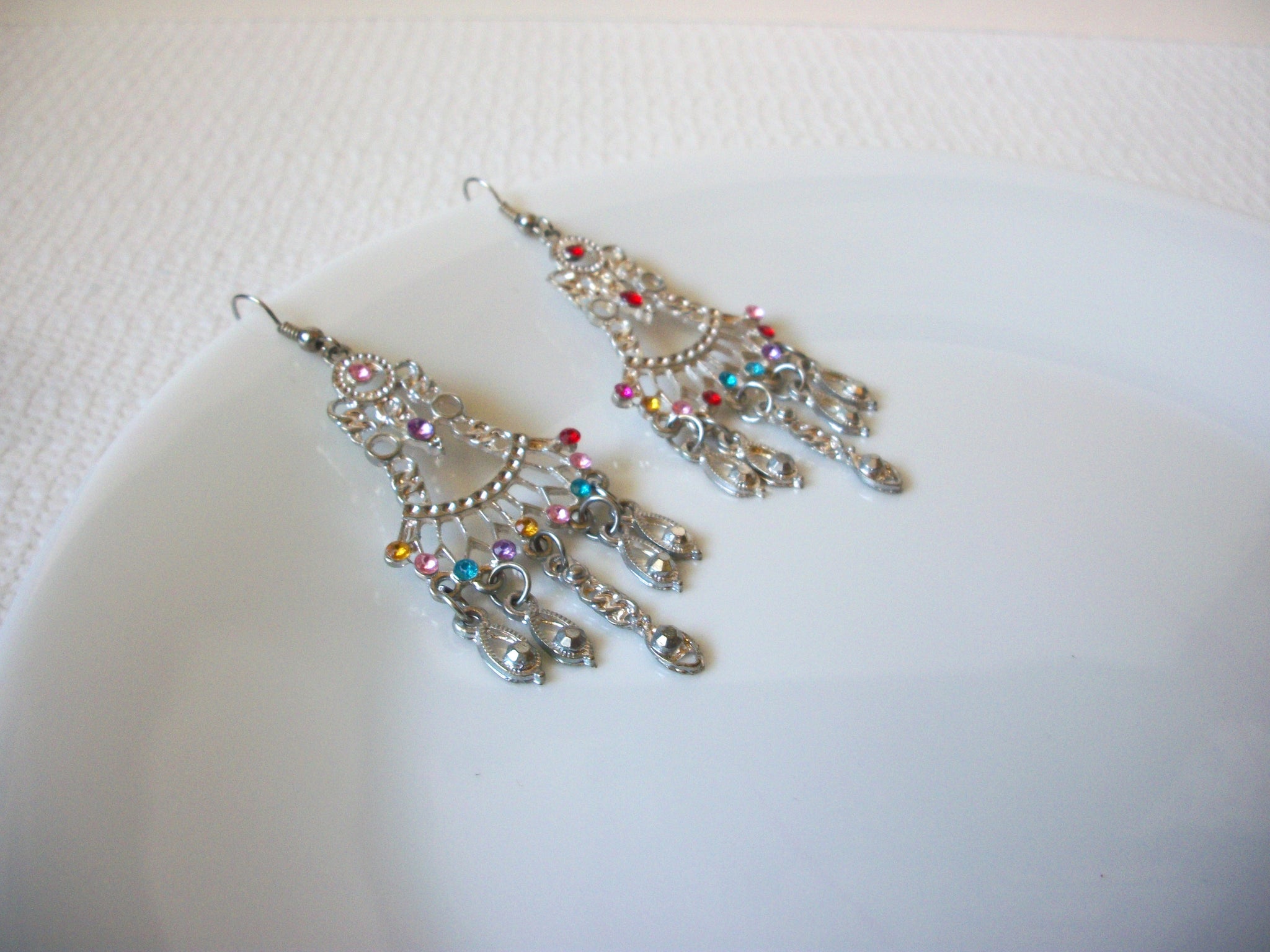 Retro Rhinestone Chandelier Earrings 82920