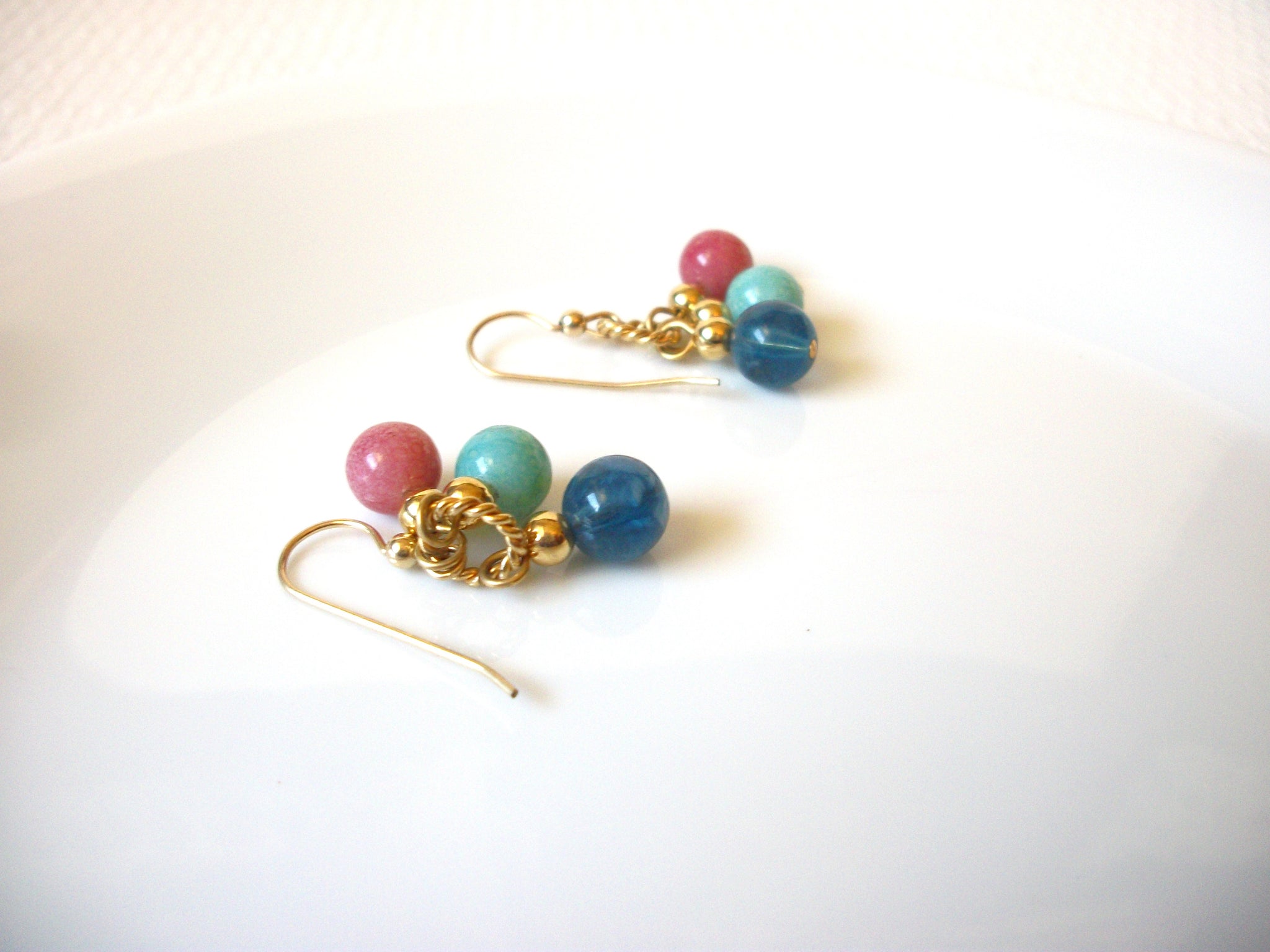 Retro Colorful Lucite Earrings 82920