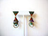 Vintage Ethnic Patina Earrings 82920