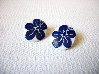 Vintage Porcelain Flower Earrings 82920