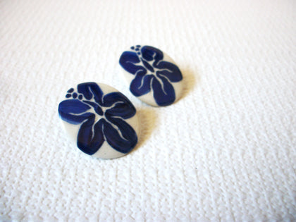 Vintage Porcelain Flower Earrings 82920