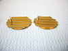 Retro Gold Sage Gray Earrings 82920