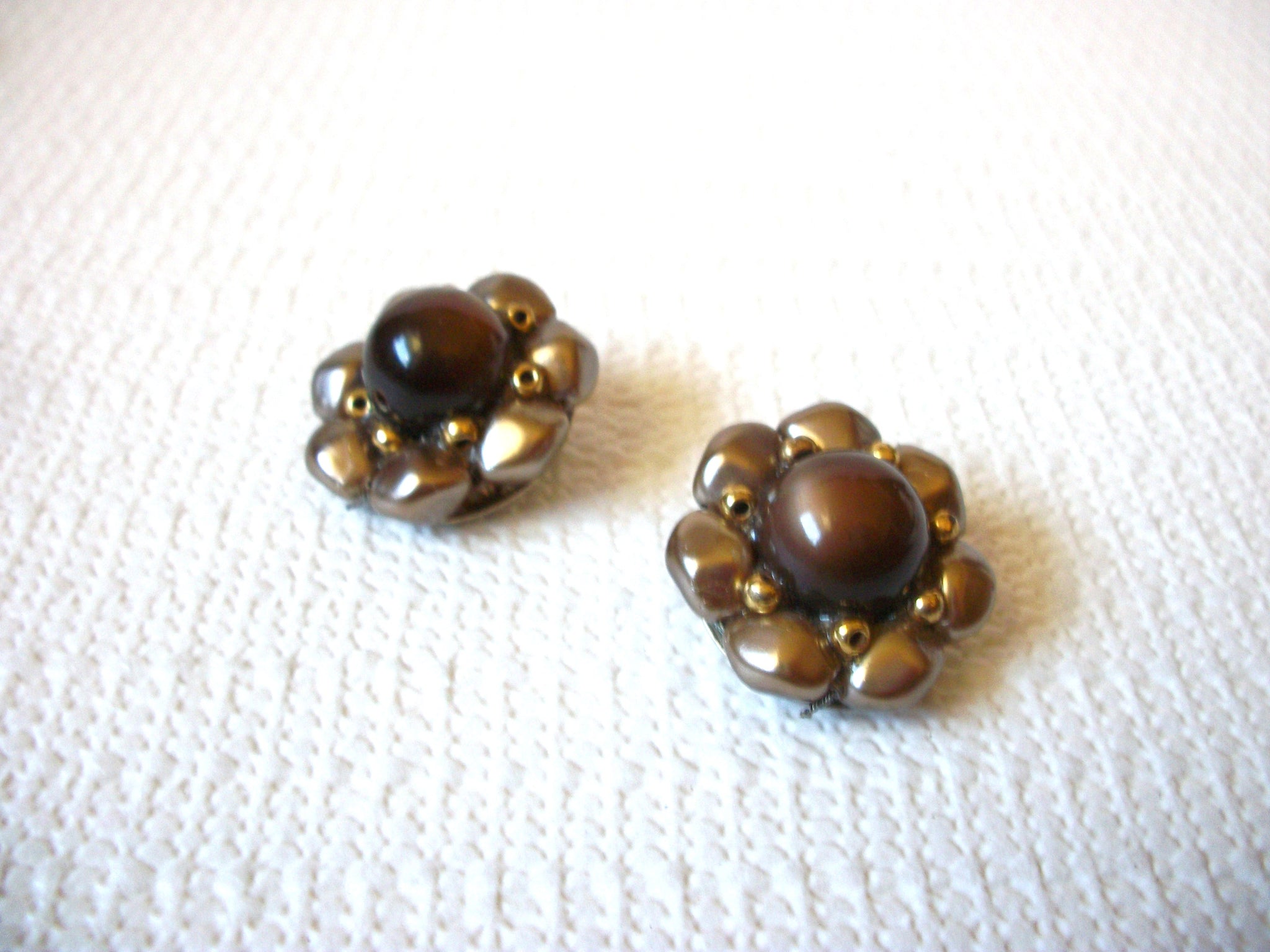 Vintage 1950s Cluster Lucite Earrings 91120