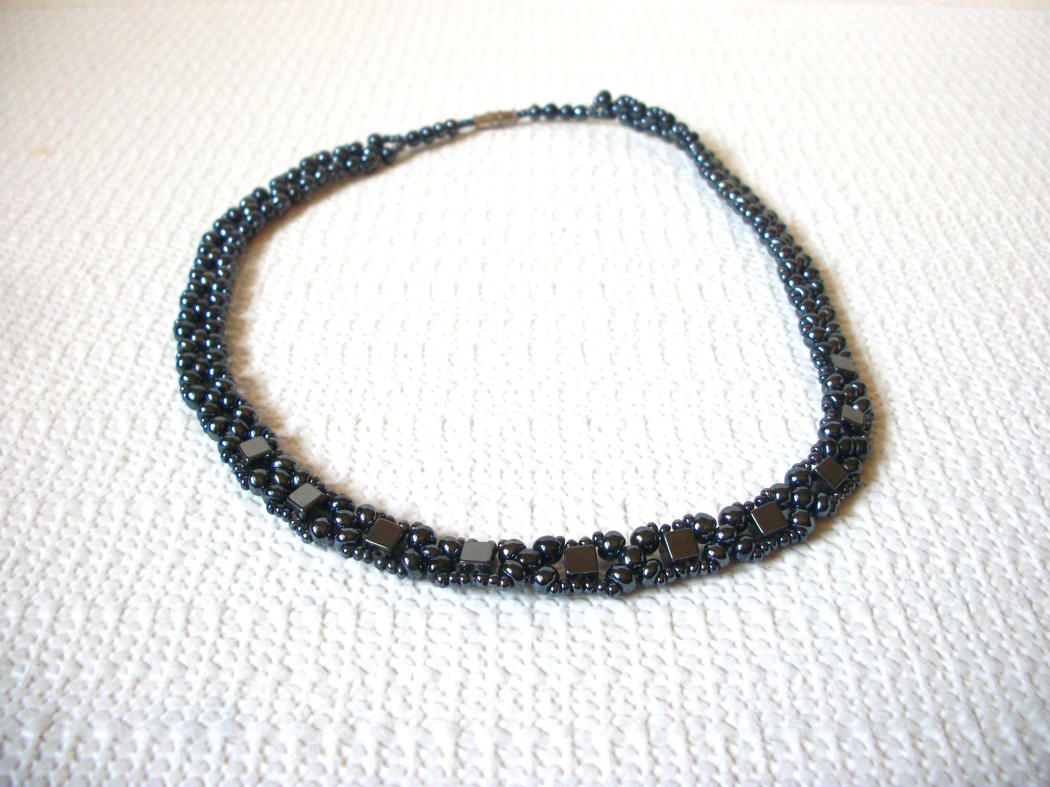 Hematite Glass Choker Necklace 90120