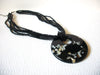 Retro Black Glass Beads Pendant Necklace 83020