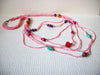 Pink Glass Flapper Necklace 90120