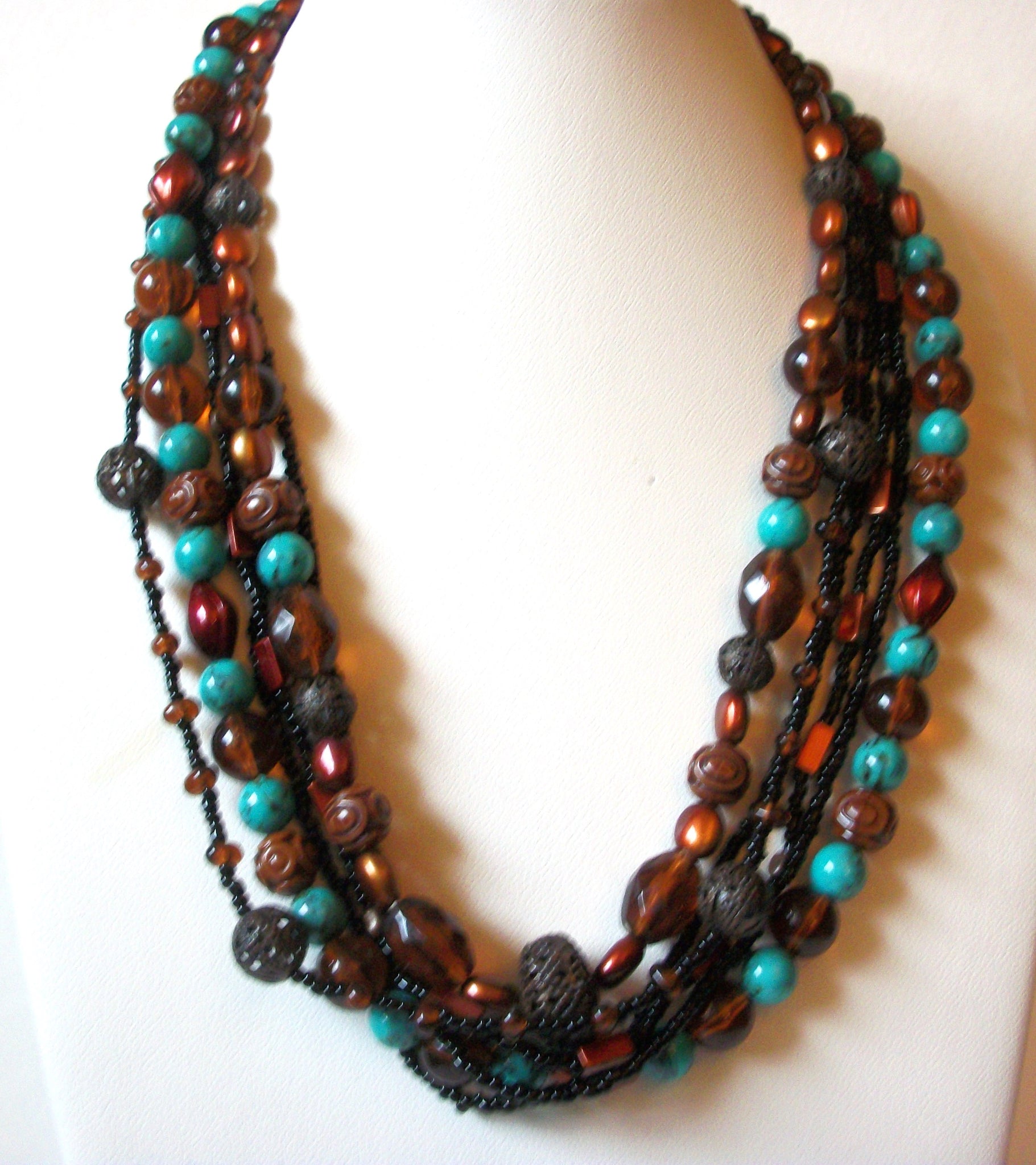 Southwestern Glass Stones Necklace 90120