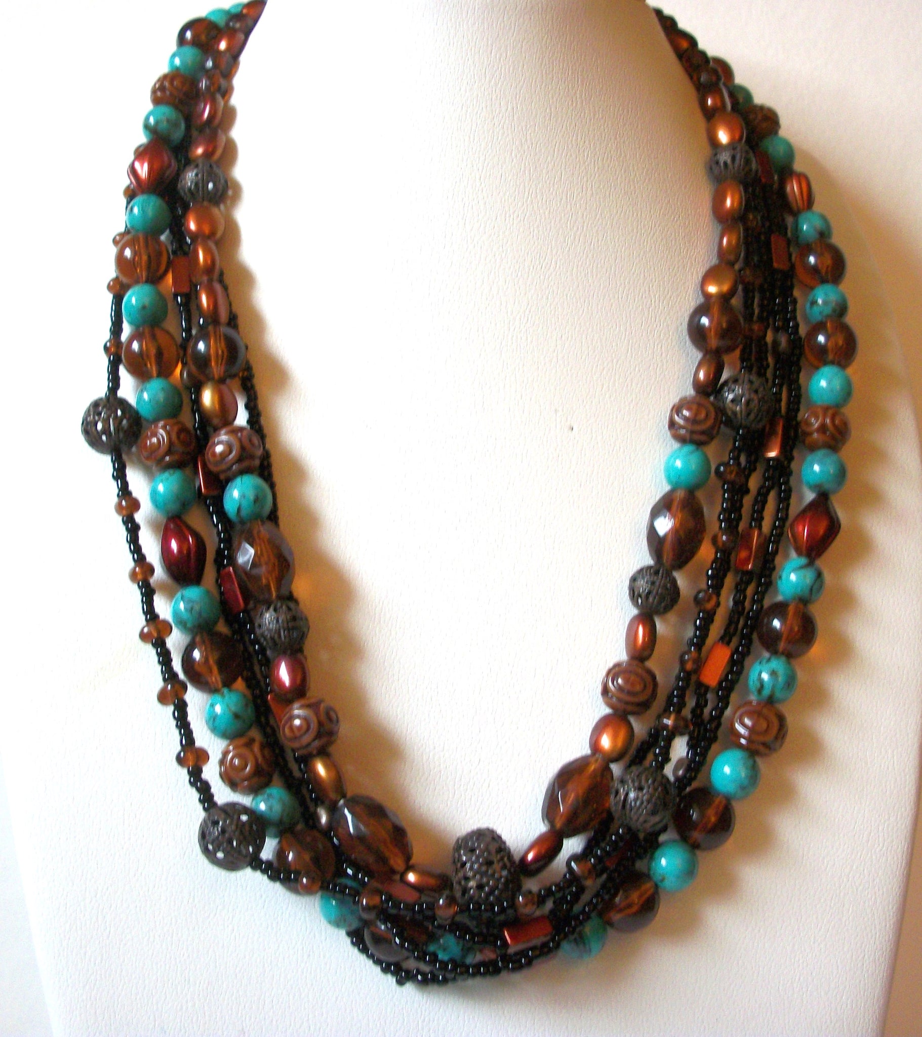 Southwestern Glass Stones Necklace 90120