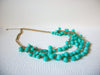 Retro Turquoise Blue Cluster Necklace 90220